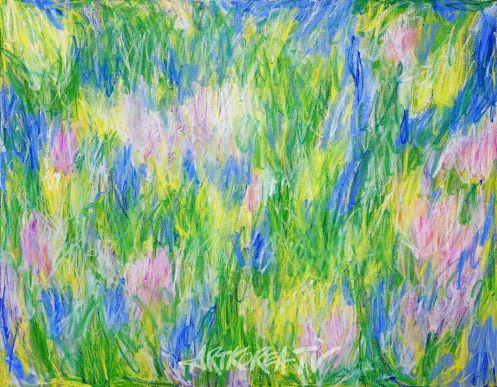 김수효, Spring, 91x116.8cm, Oilstick on linen canvas, 2024