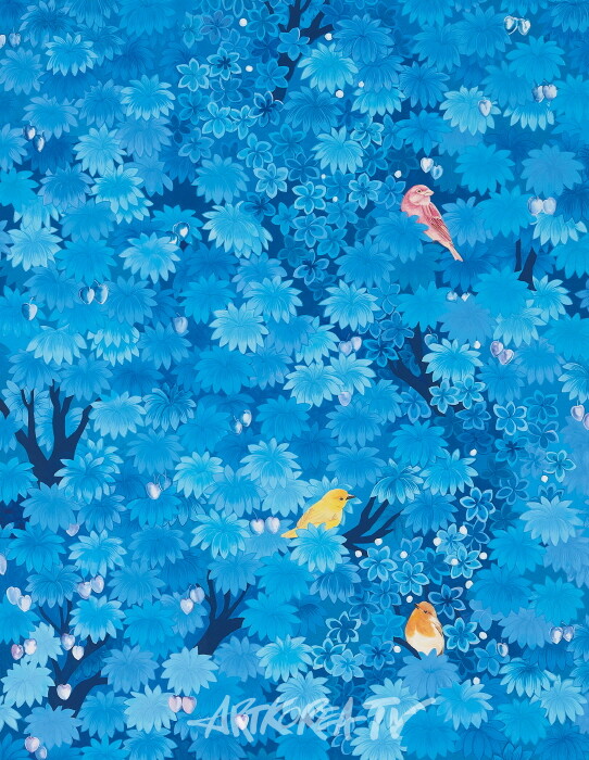 이해나, Hide and seek III, 2023, 116.8x91cm, 장지에 채색