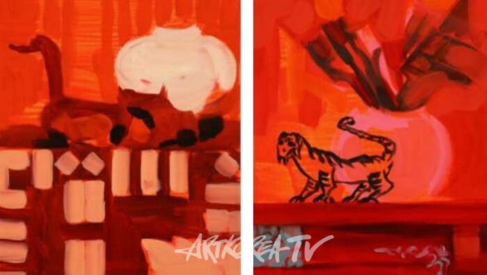 정물 202404(좌), 정물 202407(우), acrylic and oil on canvas, 53×45.5(cm), 2024