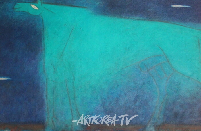 몽골 현대미술 블루 썬 창시자 DALKH-OCHIR Yondonjunai(모더니즘, 녹색말) (1) (1) (1)