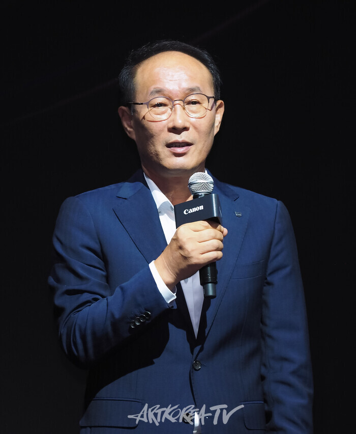 캐논코리아 EOS R1과 EOS R5 Mark ll 기자간담회(박정우 캐논코리아 대표이사). 2024.08.23 사진 ⓒ아트코리아방송 이용선 기자​