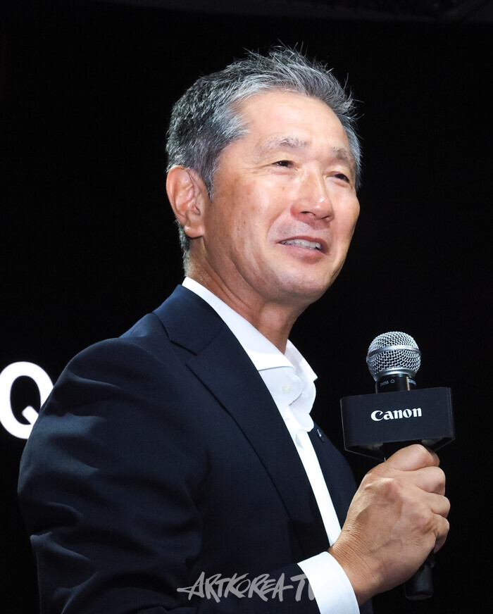 캐논코리아 EOS R1과 EOS R5 Mark ll 기자간담회(키요미 테츠지(Kiyomi Tetsuji) 캐논 이미징 사업본부 부본부장). 2024.08.23 사진 ⓒ아트코리아방송 이용선 기자​