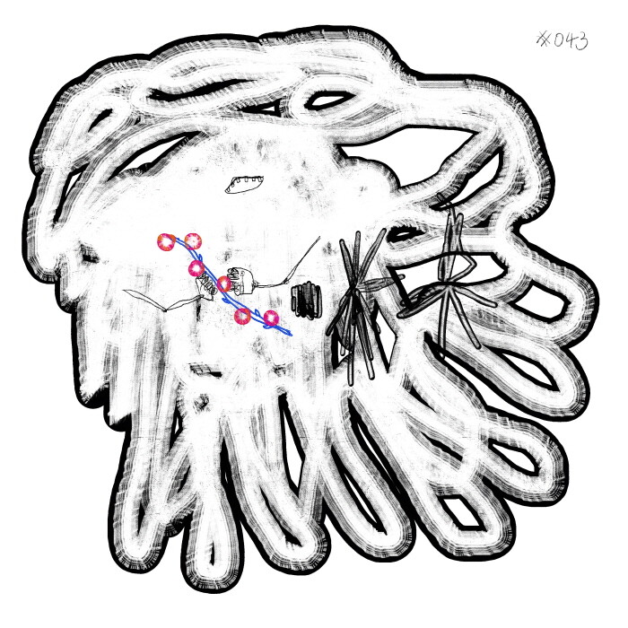 (차오) 작은 괴물 mini monster,pigment print, 32 x 32cm, 2023