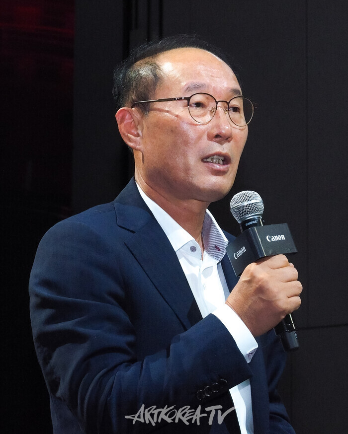 캐논코리아 EOS R1과 EOS R5 Mark ll 기자간담회(박정우 캐논코리아 대표이사). 2024.08.23 사진 ⓒ아트코리아방송 이용선 기자​