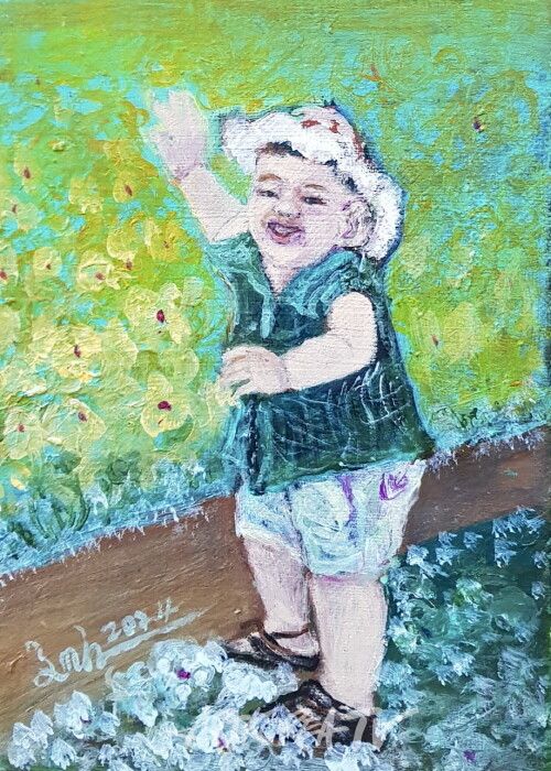 사랑스러운 미소 22.7x15.8 oil on canvas