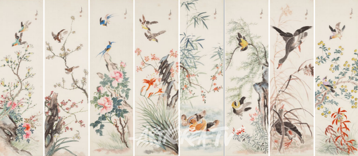 이용우, 화조8곡병 png