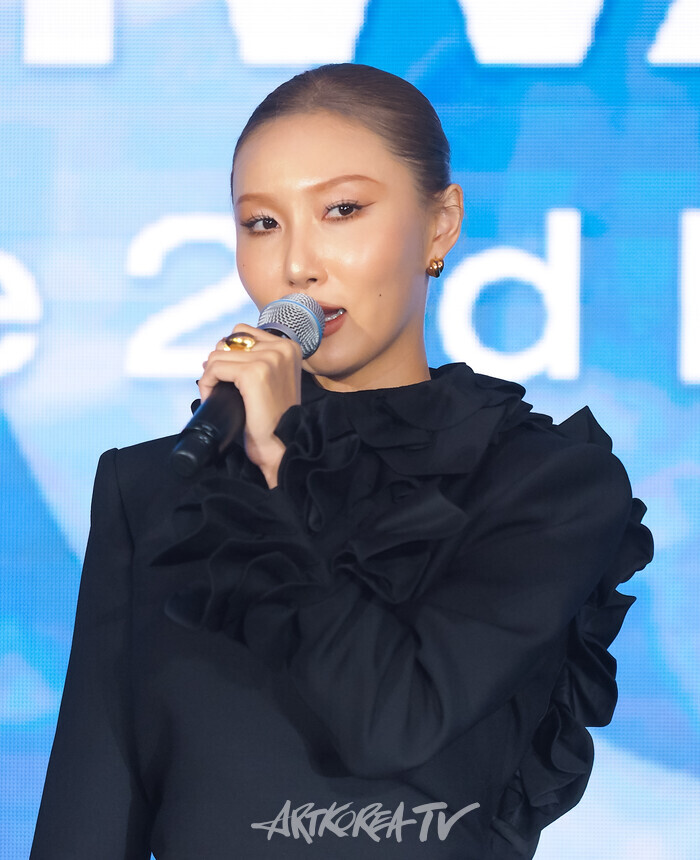 화사 두 번째 미니 앨범 '오'(O) 발매 기념 기자간담회. 2024.09.19 사진 ⓒ아트코리아방송 이용선 기자