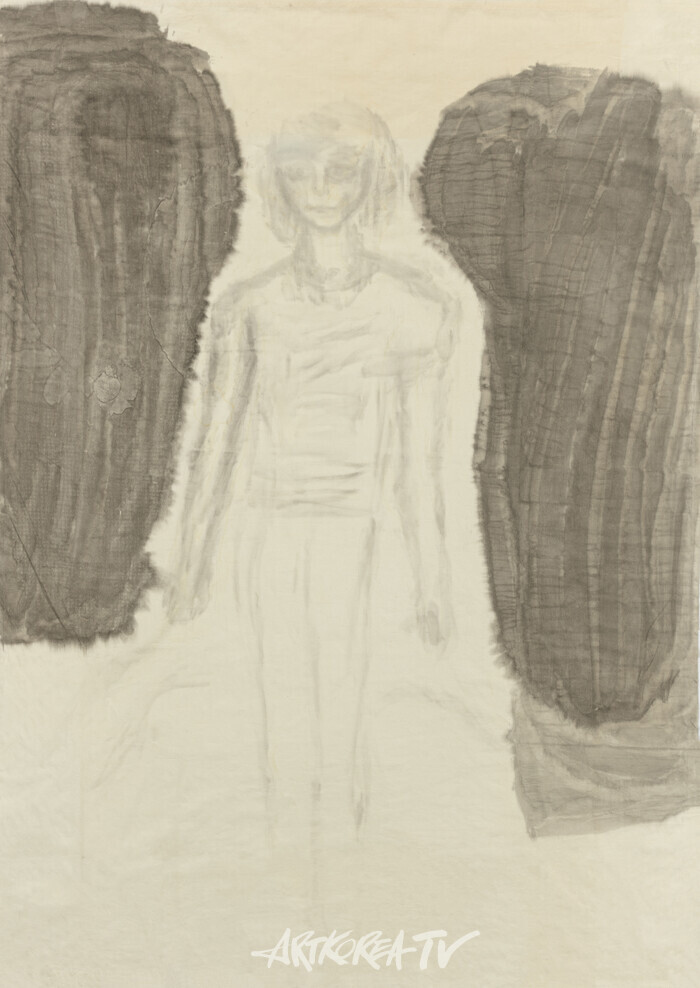 윤하균, 괴물, 2022, 광목에 먹, 190x110cm  제공 예술의전당