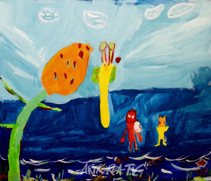 김학준-나무와 나비-1학년