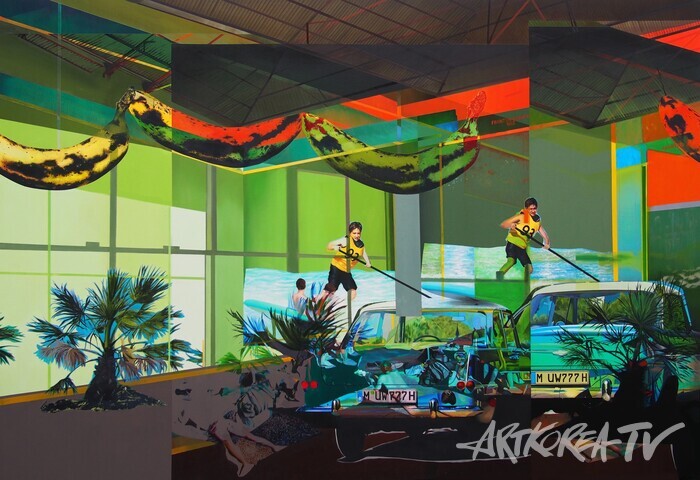 이지후(전남대 미술학과), Code 511 Image Corruption, 캔버스에 유화 _ 2024 예술대학 졸업전시 오색윤슬(ACC)