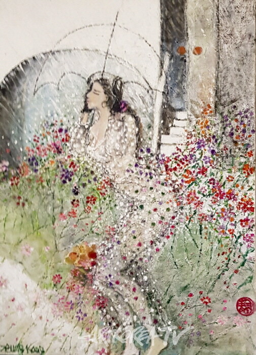 에코락갤러리에 전시된 작품들-강정희 작가