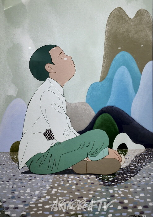 생각의 세계-디지털 판화 42.7-59.4cm 2024