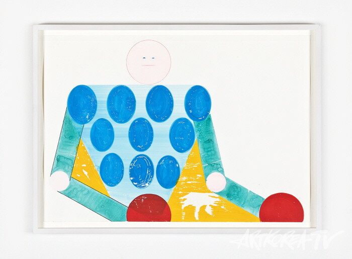 Yokoyama Yuichi (b. 1967) Ourselves2001Acrylic ink Acrylic, ink, marker, and screentone on paper39.5 x 37 cm 15.6 x 14.6 in.©Yuichi Yokoyama