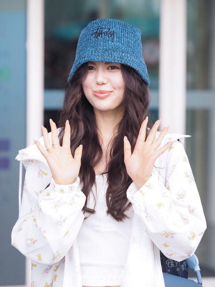 올리비아 마쉬 인천국제공항 출국 장면. 2024 10.13 사진 ⓒ아트코리아방송 이용선 기자