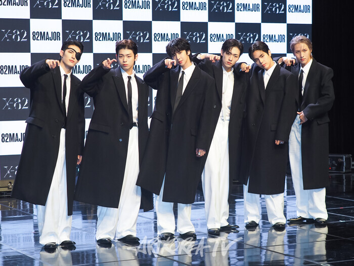  82메이저 '엑스-82'(X-82) 발매 기념 쇼케이스. 2024.10.15 사진 ⓒ아트코리아방송 이용선 기자​