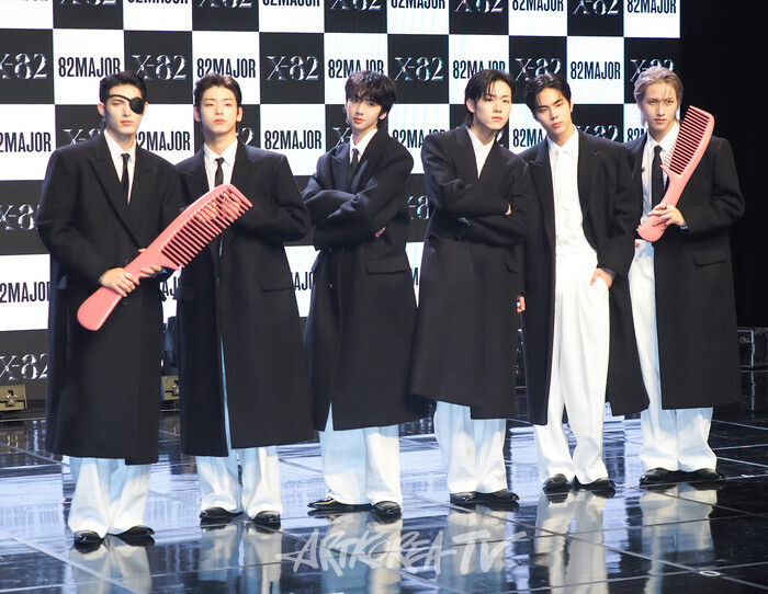  82메이저 '엑스-82'(X-82) 발매 기념 쇼케이스. 2024.10.15 사진 ⓒ아트코리아방송 이용선 기자​