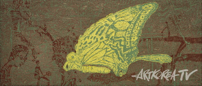 손부남, 상생(相生) - 모든 것은 보이지 않는 끈으로 연결되어 있다, 122x244cm, 캔버스에 혼합재료, 2024