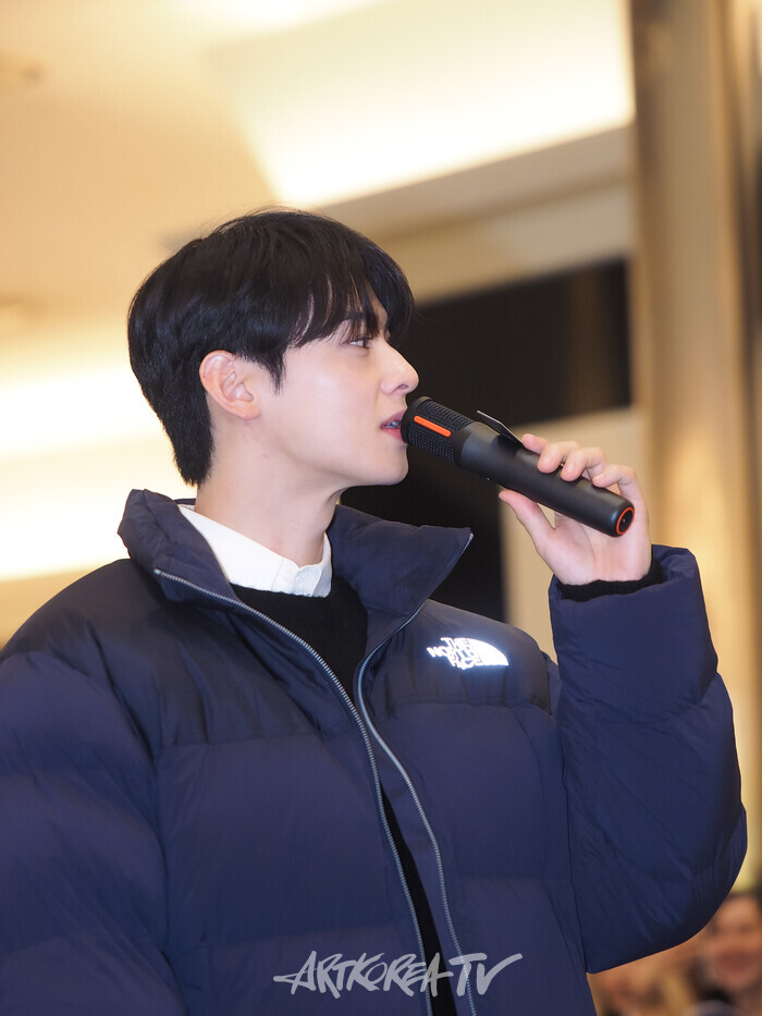 노스페이스 부산광역시 해운대구 신세계백화점 센텀시티점 눕시 24(NUPTSE 24) 팝업스토어 오픈 기념 행사(차은우) 2024.10.25 사진 ⓒ아트코리아방송 이용선 기자​