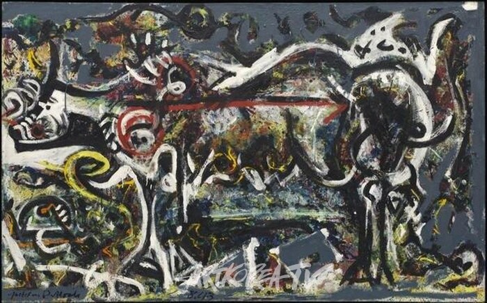 잭슨 폴록, 암늑대 (1943). © Pollock-Krasner Foundation -ADAGP, Paris 2024.