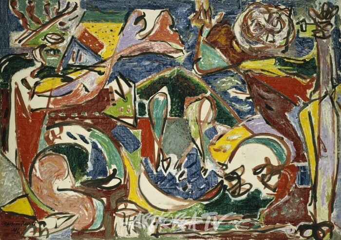 잭슨 폴록, The Key (1946). © Pollock-Krasner Foundation-ADAGP, Paris 2024.