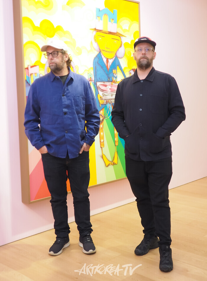 브라질 기반 듀오 오스제미오스(OSGEMEOS) 개인전 '꿈의 포털' 기자간담회(구스타보와 옥타비오 판돌프) 2024.11.05 사진 ⓒ아트코리아방송 이용선 기자​