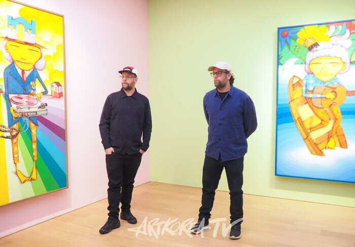 브라질 기반 듀오 오스제미오스(OSGEMEOS) 개인전 '꿈의 포털' 기자간담회(구스타보와 옥타비오 판돌프) 2024.11.05 사진 ⓒ아트코리아방송 이용선 기자​