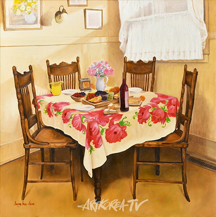 행복으로의 초대. 100×100cm, Oil on Canvas. 2015.