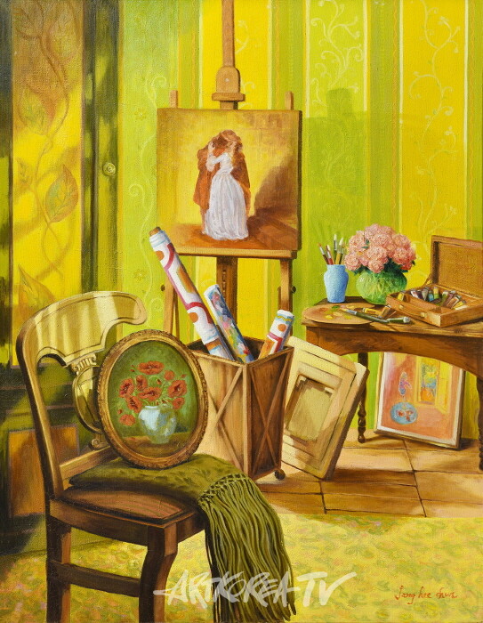 화가의 꿈. 91.0x116.0cm. Oil on canvas. 2015