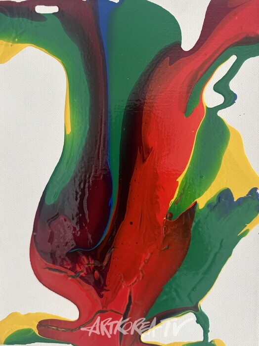 Seoul RONI LYNN DOPPELT abstract 15 acrylic on canvas cm 30 x 23  copia