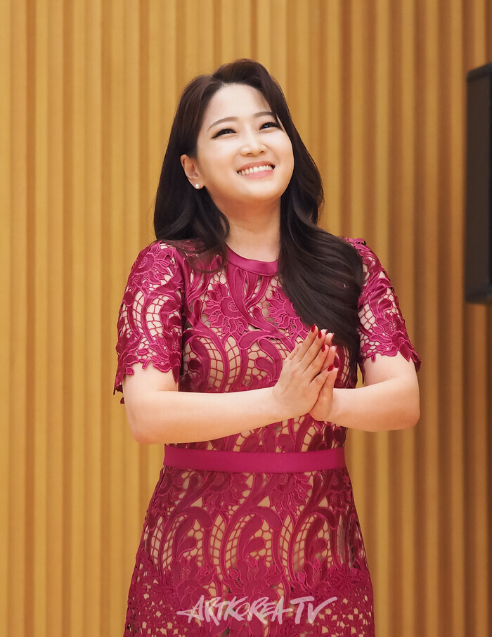 서울시오페라단 '라보엠' 기자간담회(무제타 역 소프라노 김유미). 2024.11.07 사진 ⓒ아트코리아방송 이용선 기자​