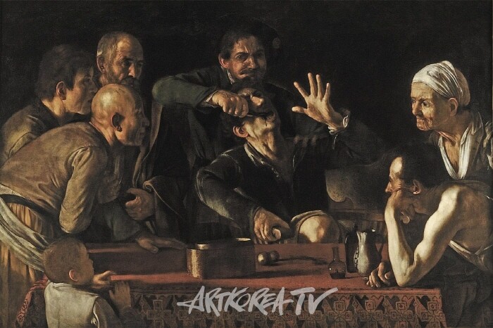 카라바조의 ‘이 뽑는 사람’ 1608~1610년 경, 우피치미술관 소장품. 액츠매니지먼트 제공