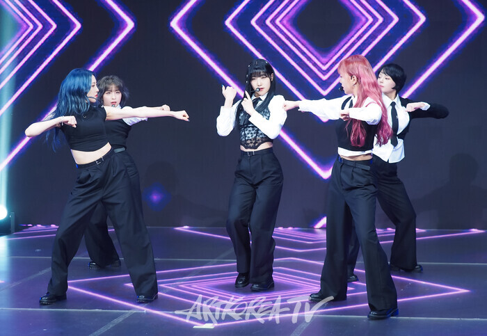 켈트나인(KELT9b / 민주, 해서, 루아, 채린, 의정) '언크러셔블'(UNCRUSHABLE) 발매 기념 쇼케이스. 2024.11 22 사진 ⓒ아트코리아방송 이용선 기자​