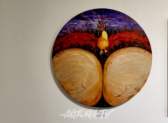 '불새, 65x53,, acrylic on canvas,2024'