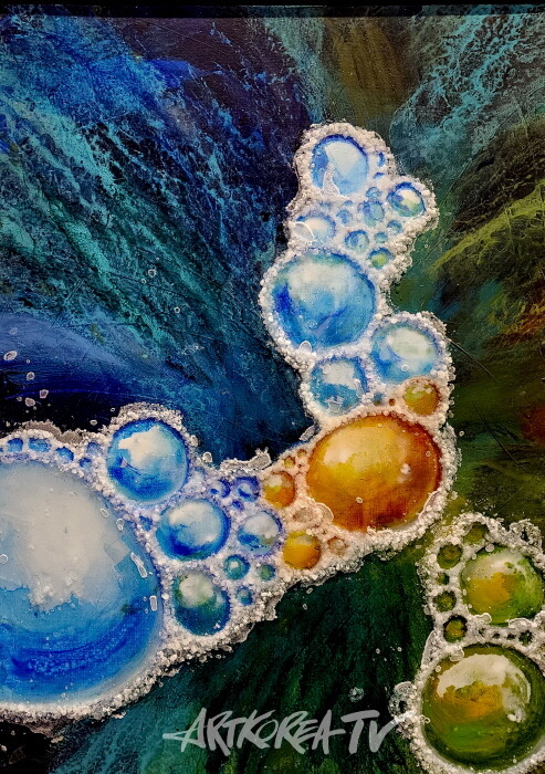 주명선 The light within me2 Acrylic, Rock salt on canvas, 72.5-52.8cm 2024