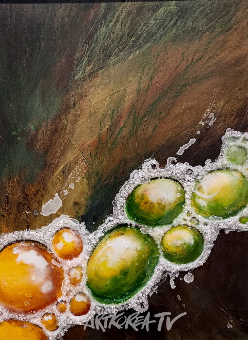 주명선 The light within me3 Acrylic, Rock salt on canvas, 72.5-52.8cm 2024