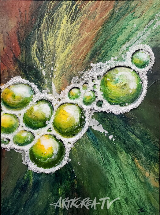 주명선 The light within me4 Acrylic, Rock salt on canvas, 72.5-52.8cm 2024