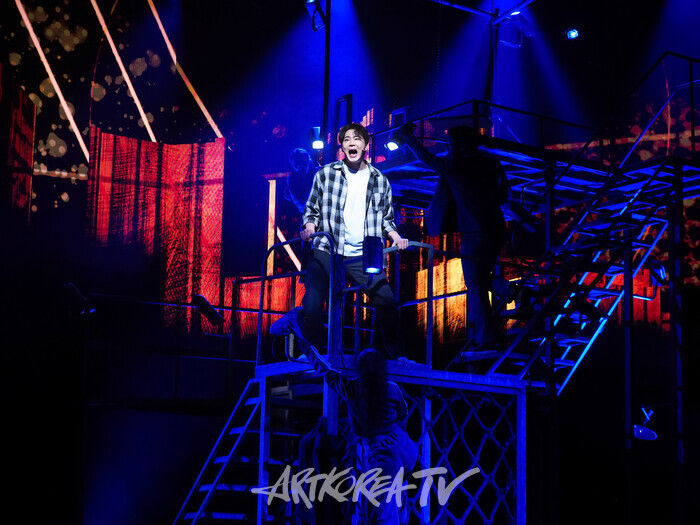 뮤지컬 '틱틱붐' 프레스콜 (존 역 장지후, 수잔 역 김수하, 마이클 역 김대웅) 2024.11.20 사진 ⓒ아트코리아방송 이용선 기자​