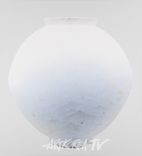 최영욱 CHOI Young-wook 달항아리-Karma 2024 152x138cm Oil and mixed media on canvas