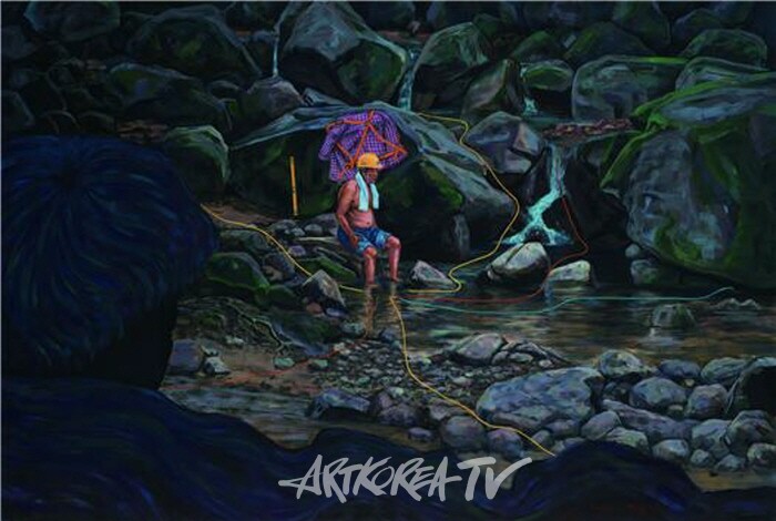 박은태 '노동산수도1' 캔버스에 아크릴 130x194cm 2023