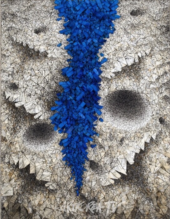 전광영 Aggregation24-FEO11 2024 Mixed Media with Korean mulberry paper 145-112cm