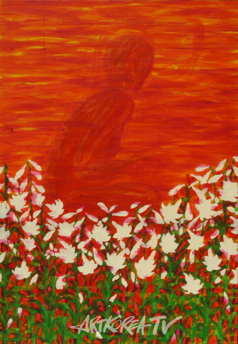 Longing, acrylic on canvas, 162x112cm, 2023