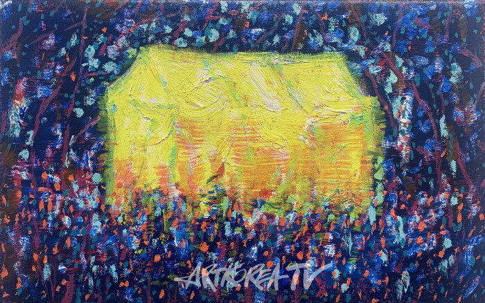 Shelter, oil on canvas, 33.4x21.2cm, 2024