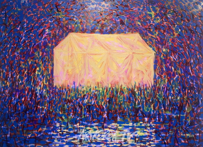 Shelter, oil on canvas, 100x72.7cm, 2024