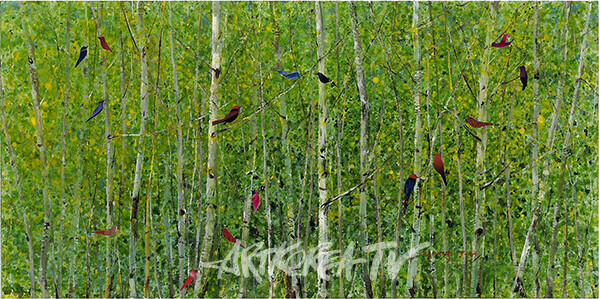 songbirds_30×60cm_mixed media_2012