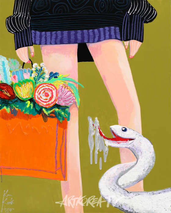 김국현 그녀는 얻었고, 뱀은 원한다 (She got it The snake wants it) 90.9x72.7cm 2024