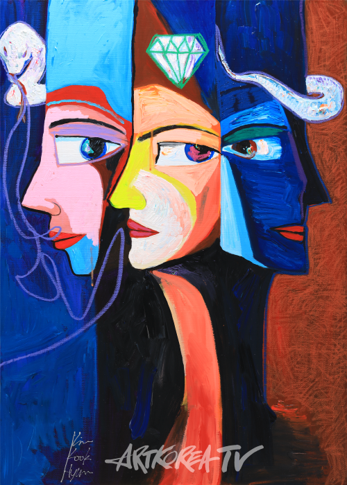 김국현, 부의 관점 30호, 90.9x65.1 acrylic, 2024.