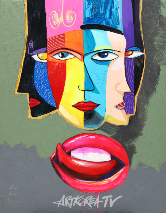 김국현, 부자의 통찰 50호, 116.8x91 acrylic, 2024.