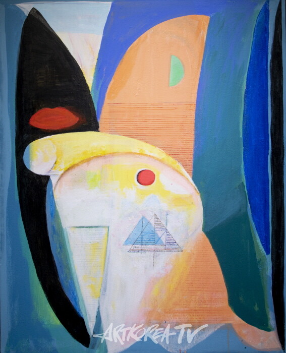 사색의 빛 82-100cm Mixed Media on Canvas, 2024