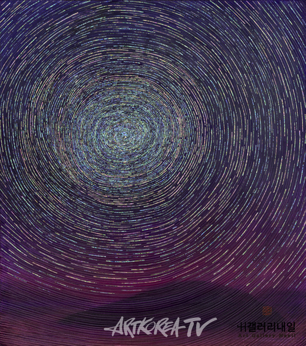 김덕용, 결-순환,90x80cm,나무에 자개 혼합기법,2023