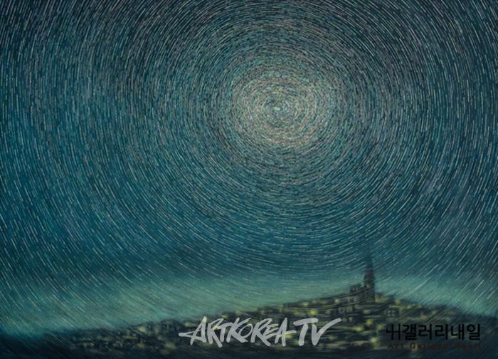 김덕용, 결-순환,160x220cm,나무에자개 혼합기법,2024